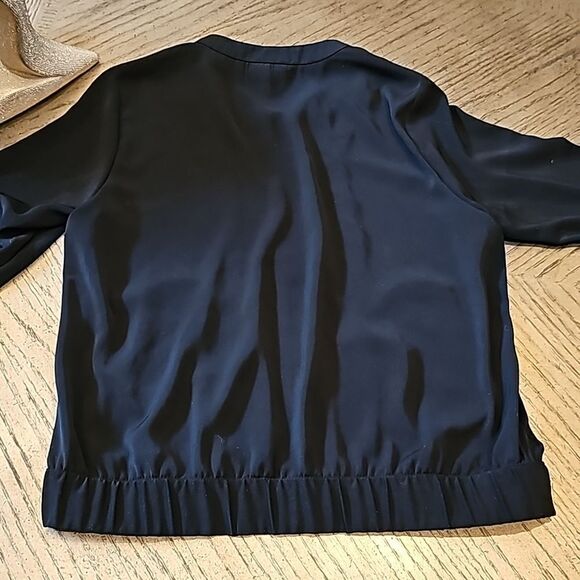 Style&Co Black bomber zip up jacket size M - Picture 5 of 6